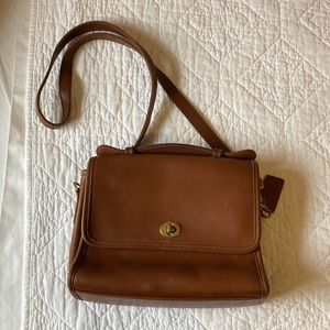 Coach brown leather bag